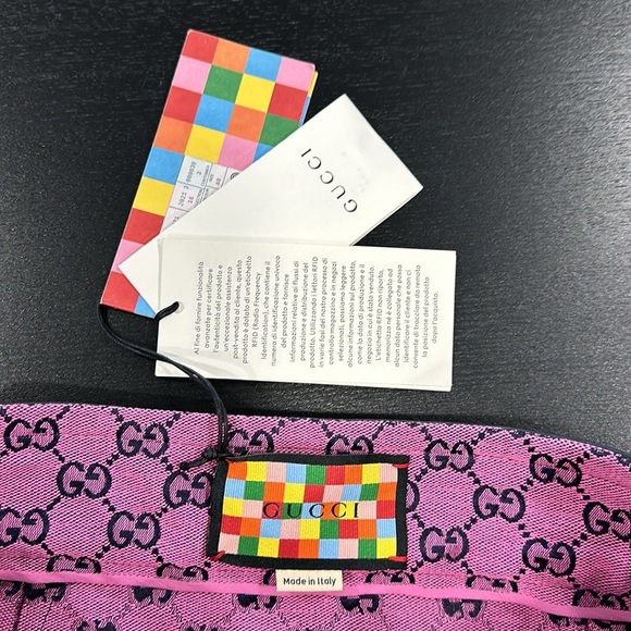 Gucci SS21 Pink GG Canvas Skirt with Leather Trim - size 40 - Picture 8 of 9